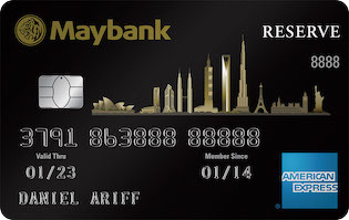Maybank 2 Cards Premier Reserve American Express card, official Malaysian issuer image