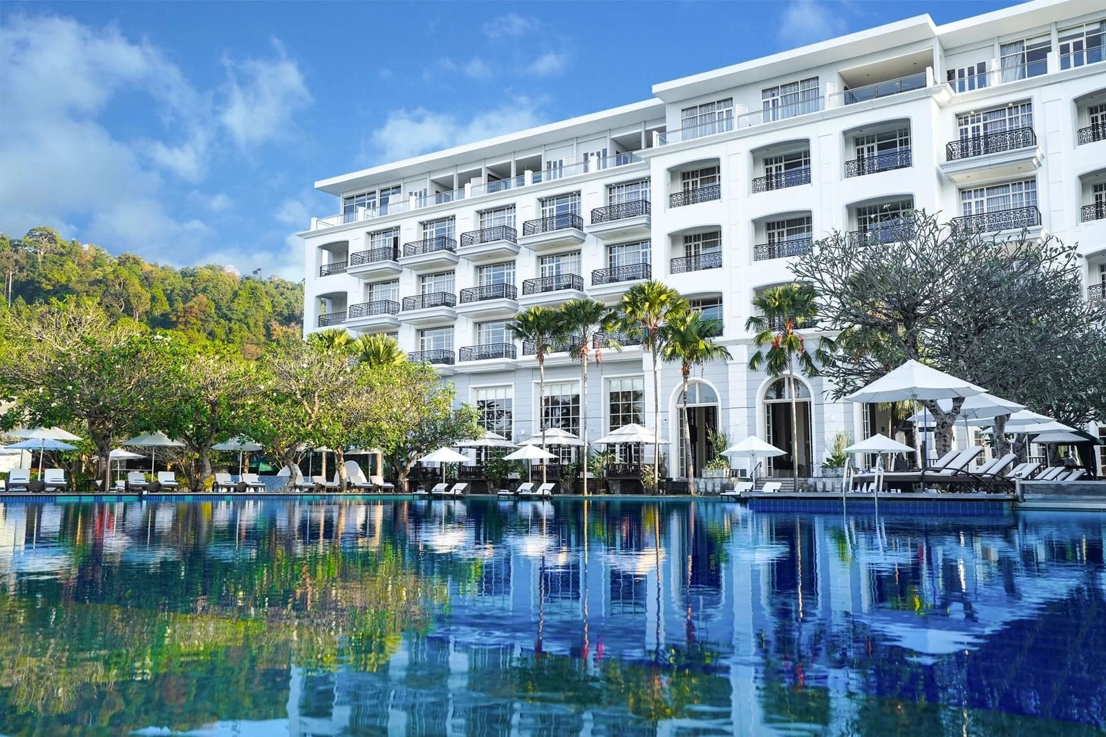 The pool and main building at The Danna.