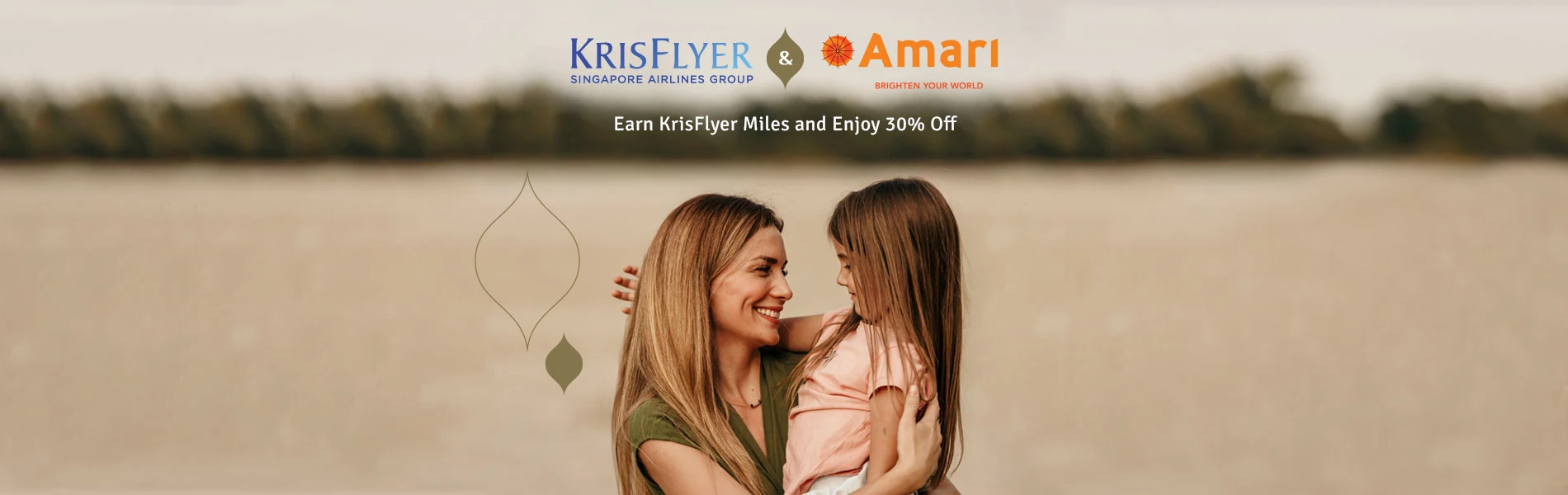 Banner rasmi tawaran KrisFlyer dan Amari: peroleh batu dan nikmati diskaun 30%