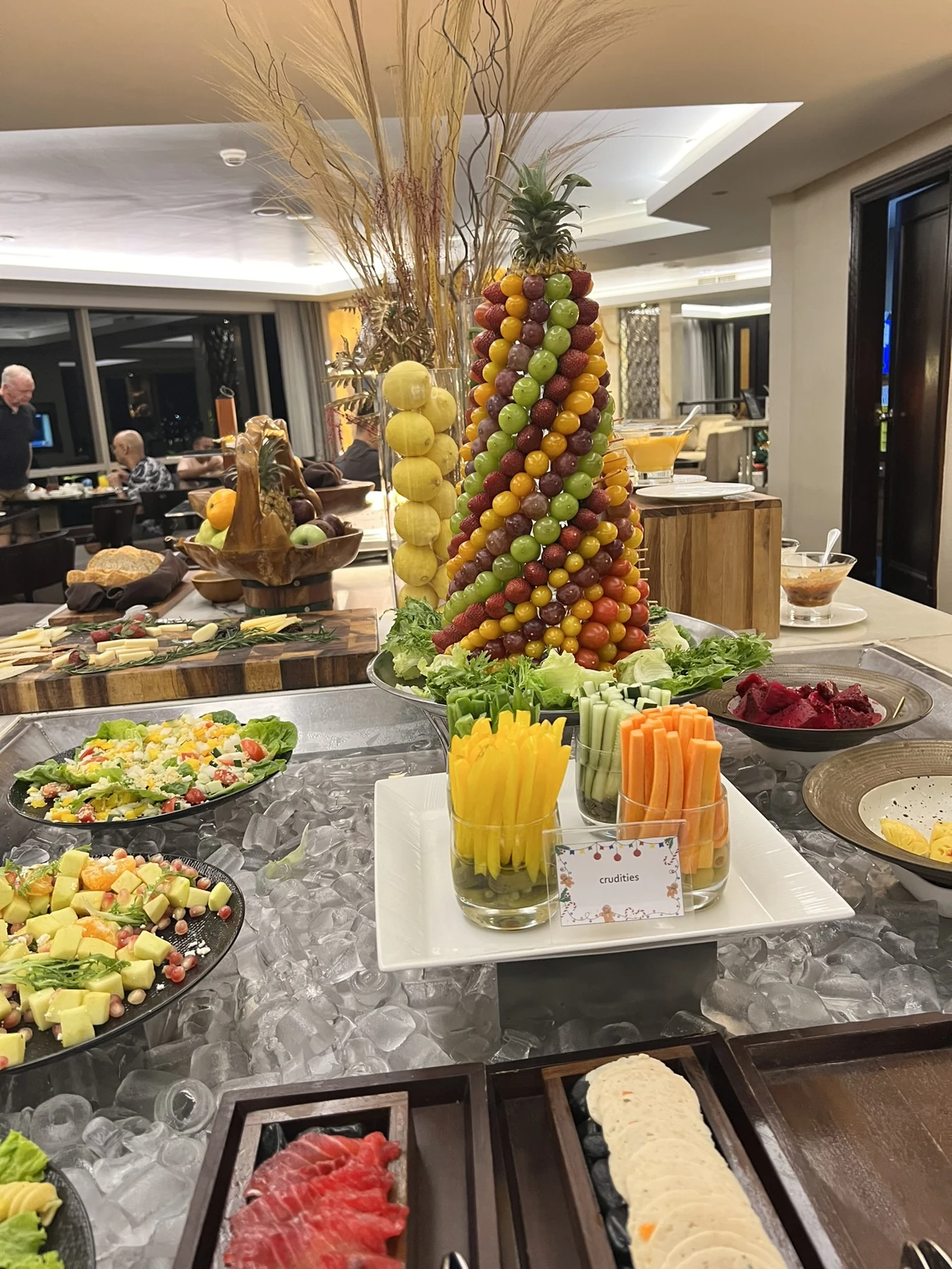A hotel breakfast buffet in Surabaya.