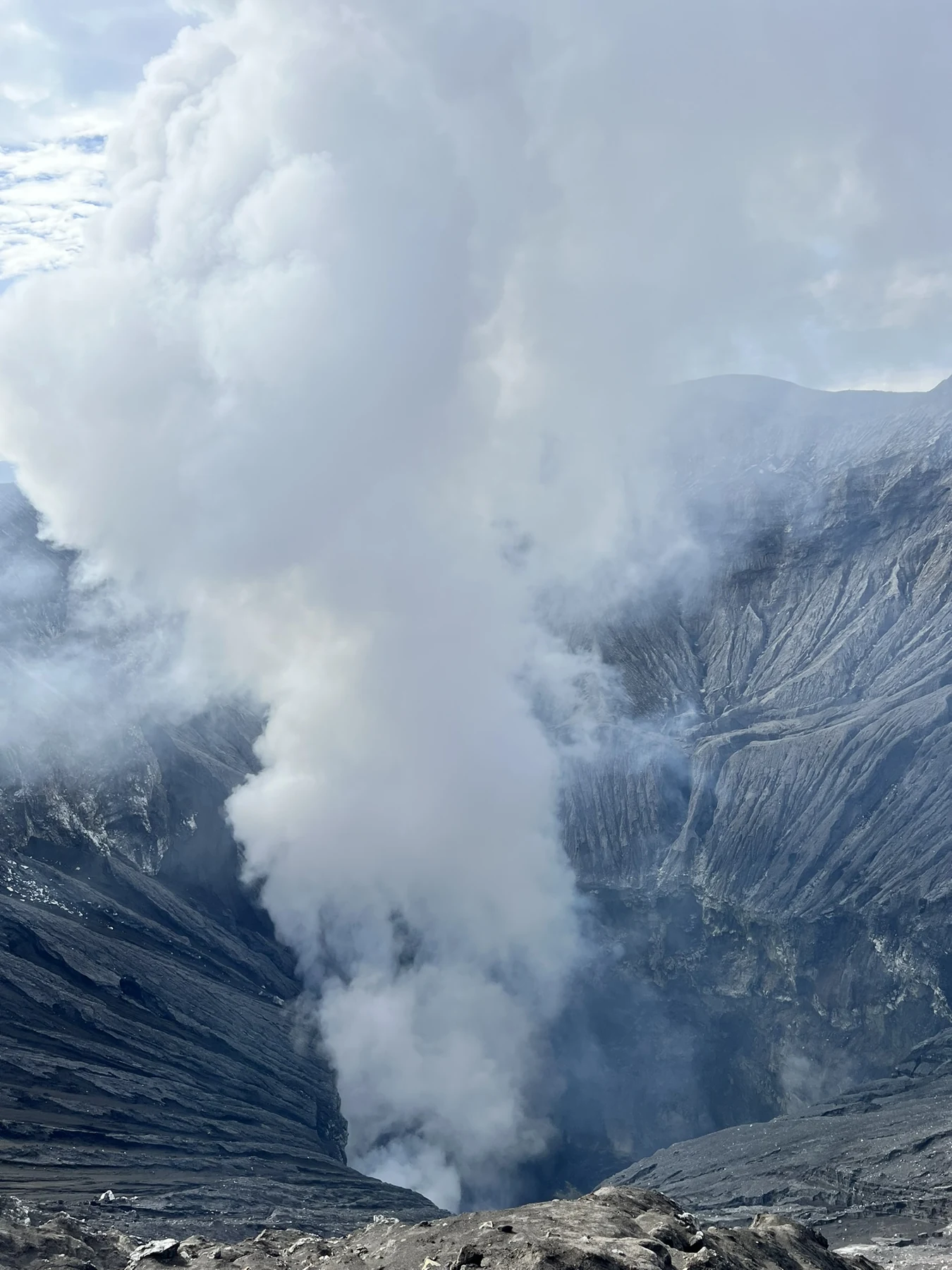 Looking into the Bromo crater.